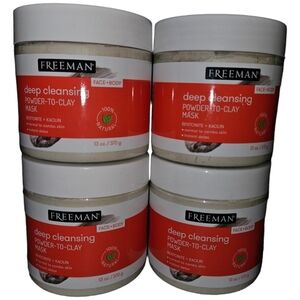 BUNDLE OF 4 NWT Freeman Deep Cleansing Powder-To-Clay Mask (Bentonite & Kaolin)
